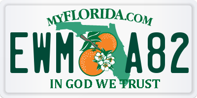 FL license plate EWMA82