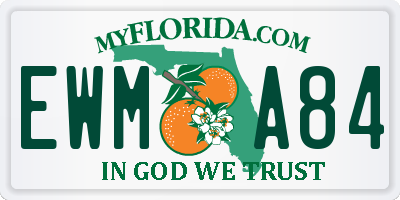 FL license plate EWMA84