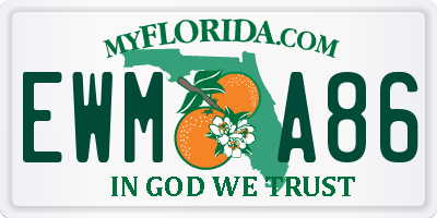 FL license plate EWMA86