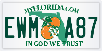 FL license plate EWMA87