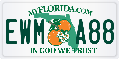 FL license plate EWMA88