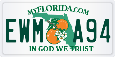 FL license plate EWMA94