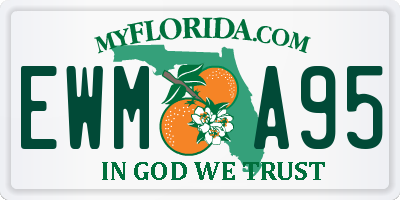 FL license plate EWMA95