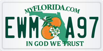 FL license plate EWMA97