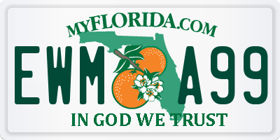 FL license plate EWMA99