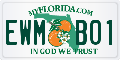FL license plate EWMB01