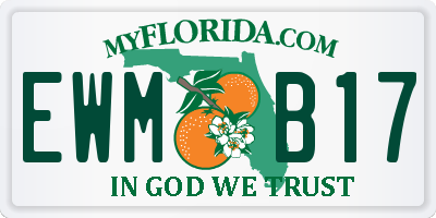 FL license plate EWMB17