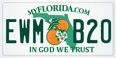 FL license plate EWMB20