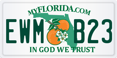 FL license plate EWMB23