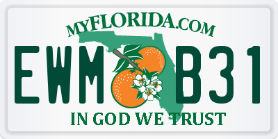 FL license plate EWMB31
