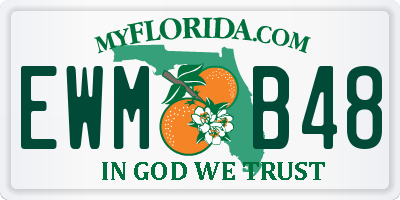 FL license plate EWMB48