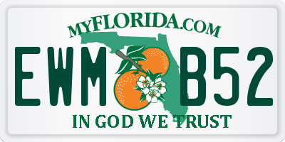 FL license plate EWMB52