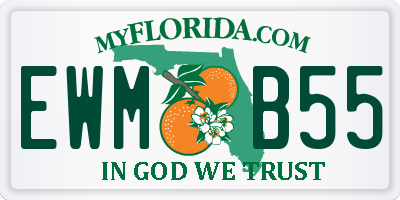 FL license plate EWMB55