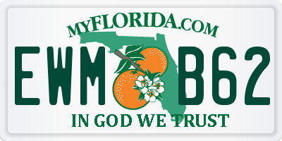 FL license plate EWMB62