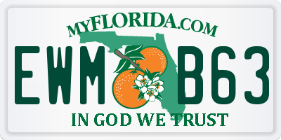 FL license plate EWMB63