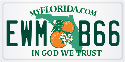 FL license plate EWMB66