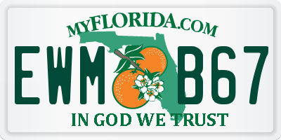 FL license plate EWMB67