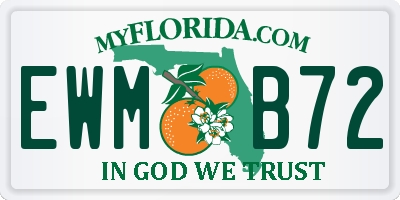 FL license plate EWMB72
