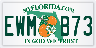 FL license plate EWMB73