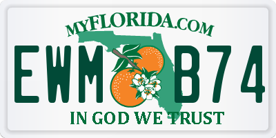 FL license plate EWMB74