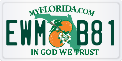 FL license plate EWMB81