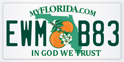 FL license plate EWMB83
