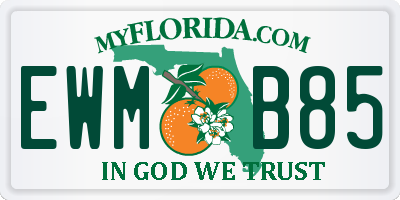 FL license plate EWMB85