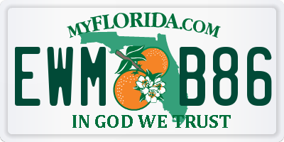 FL license plate EWMB86