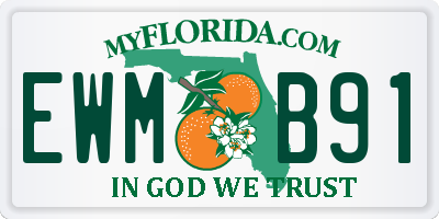 FL license plate EWMB91