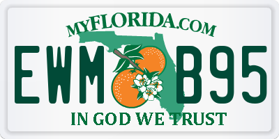 FL license plate EWMB95