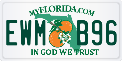 FL license plate EWMB96