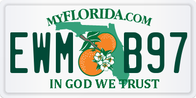 FL license plate EWMB97