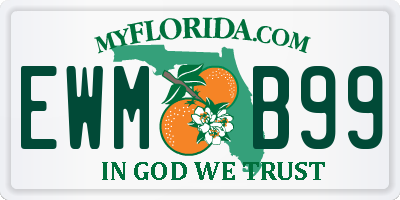 FL license plate EWMB99