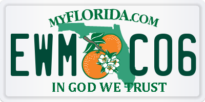 FL license plate EWMC06