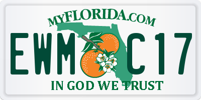 FL license plate EWMC17