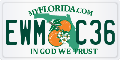 FL license plate EWMC36