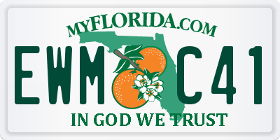FL license plate EWMC41