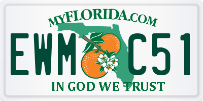 FL license plate EWMC51