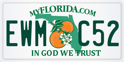 FL license plate EWMC52