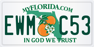 FL license plate EWMC53