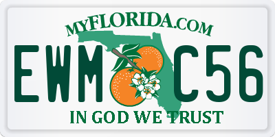 FL license plate EWMC56