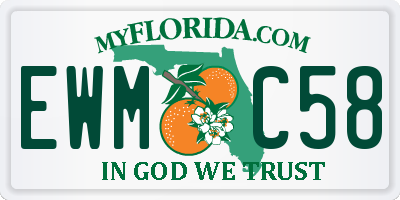 FL license plate EWMC58