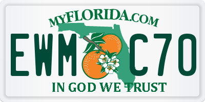 FL license plate EWMC70