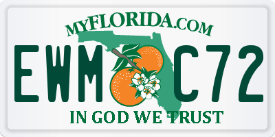FL license plate EWMC72