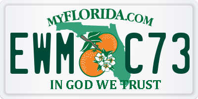 FL license plate EWMC73