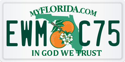 FL license plate EWMC75