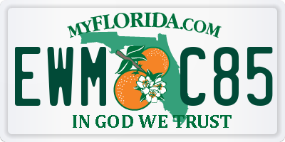 FL license plate EWMC85
