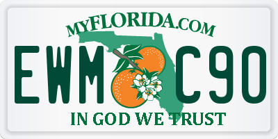 FL license plate EWMC90