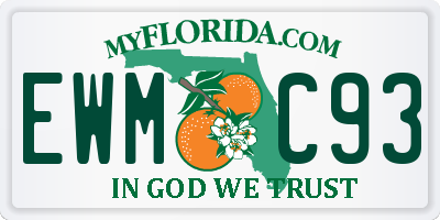 FL license plate EWMC93