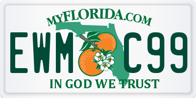 FL license plate EWMC99